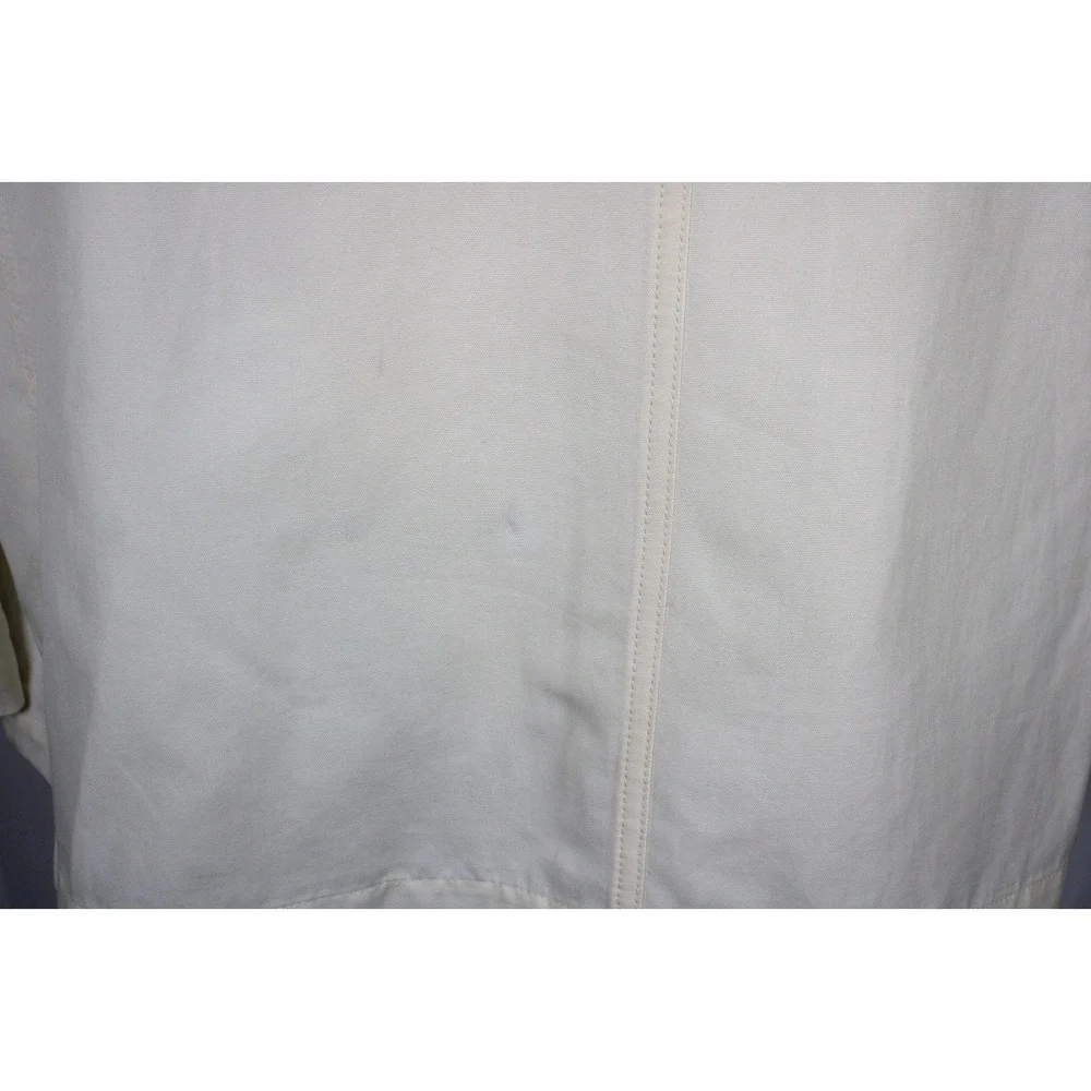 $5400 Giorgio Armani Patch Suit Jacket 50 R Slim Ivory Cotton Utility Blazer